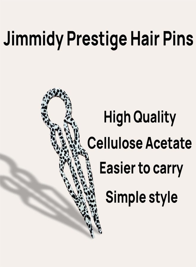 Jimmidy French Hair Pins for Women, 3Pc Prestige Hair Pin, Women Hair Accessories, Suitable for Thick Hair (Bluish-brown, light color, yellow) - Image 2